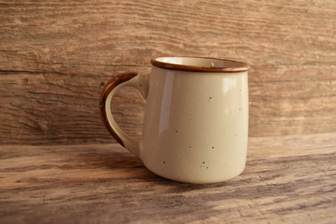 Light Blue Flower Stoneware Vintage Mug